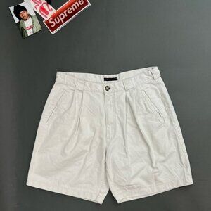 Vintage NIKE GOLF Pastel Off White Cream Cotton Bermuda Shorts